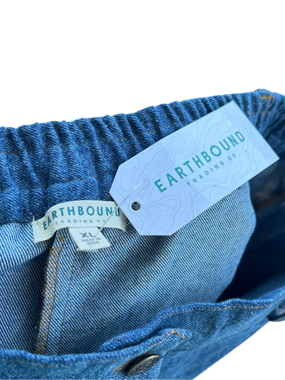 Wide Leg Hippie Patchwork Jeans Earthbound Trading Co NWT XL Boho Denim - Picture 7 of 7